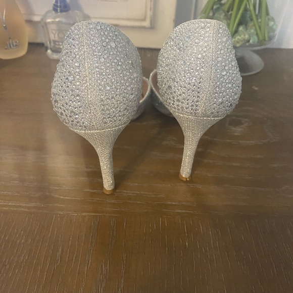 Size 7, Silver/Crystal, 3 1/2 inch heels - Picture 3 of 5
